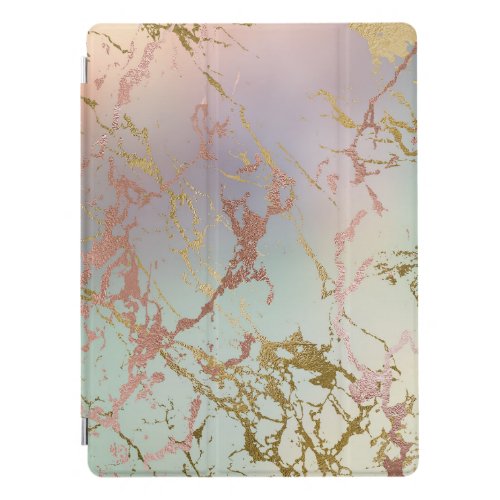 Elegant Beige Marble  Mint Sage Green Rose Gold iPad Pro Cover