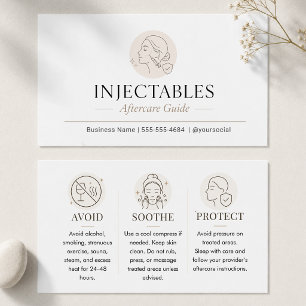 Elegant Beige Minimal Injectables Aftercare Guide