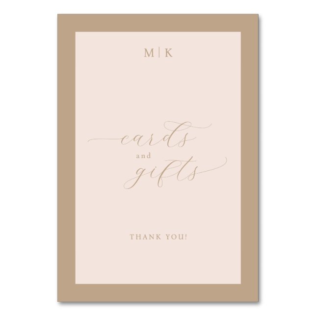 Elegant Beige Minimalist Gratitude Card (Front)