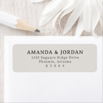 Elegant Beige Minimalist Typographic Label