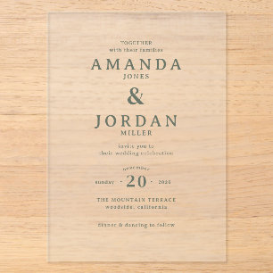 Elegant Beige Minimalist Wedding Invitation