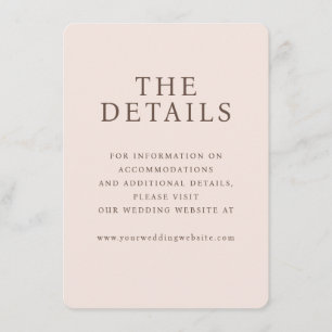 Elegant Beige Minimalist Wedding Website Card