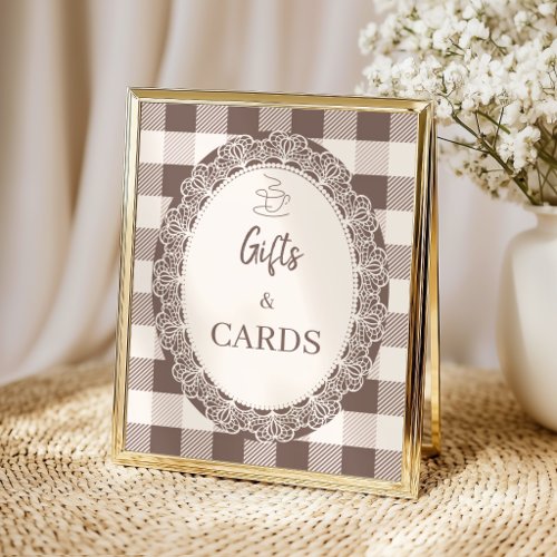 Elegant Beige Neutral Baby Shower Gifts and Cards  Poster