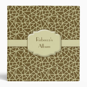 Elegant Beige Pattern Binder Photo Album