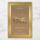 Elegant Beige Product Packaging Labels Gold Frame