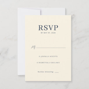 Elegant Beige RSVP Card