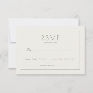 Elegant Beige RSVP Card