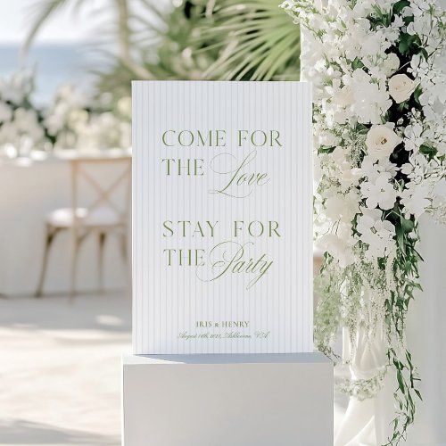 Elegant Beige & Sage Green Wedding Welcome Sign