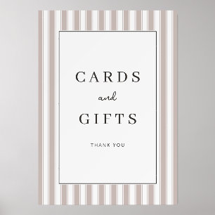 Elegant Beige Serif Gratitude Card Holder