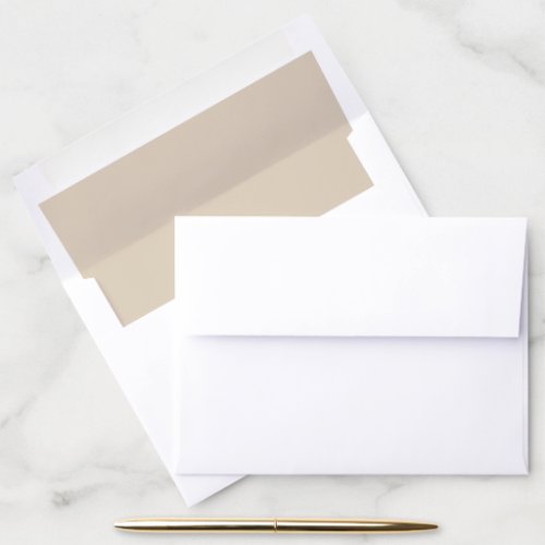 Elegant beige solid color wedding    envelope liner