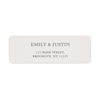 Elegant Beige Wedding Address Label