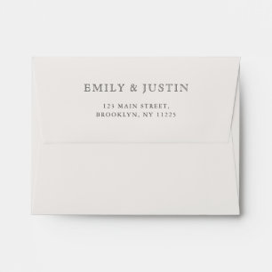 Elegant Beige Wedding Envelope