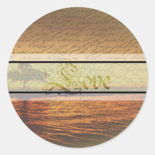 Elegant Beloved Wedding Stickers