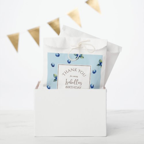 Elegant Berry First Birthday Thank You For Coming Favor Bag