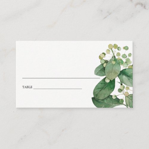 ELEGANT BERRY LEAFY FOLIAGE GREENERY PLACE CARDS