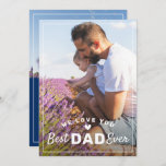 Elegant Best Dad Ever 2 Photo Father's Day Card<br><div class="desc">Elegant Best Dad Ever 2 Photo Father's Day Card</div>
