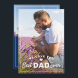 Elegant Best Dad Ever 2 Photo Father's Day Card<br><div class="desc">Elegant Best Dad Ever 2 Photo Father's Day Card</div>