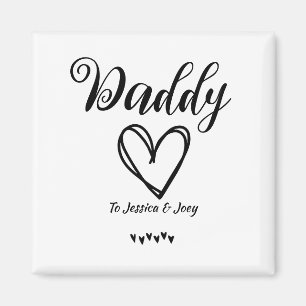 elegant, best dad ever, daddy love personalize  magnet