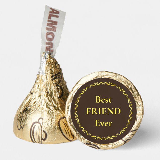 Elegant Best Friend Ever with Golden Frame Hershey®'s Kisses® (Front)