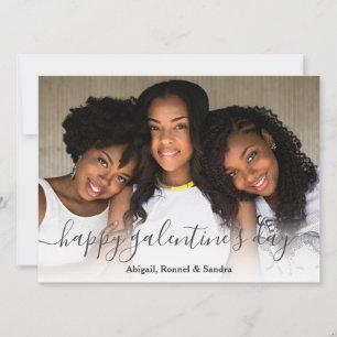 Elegant Best Friends galentine's day Bestie photo Holiday Card