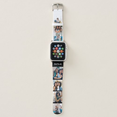 Elegant Best Friends multiple photo  Apple Watch Band