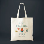 Elegant Best Grandma Ever Floral Mothers Day Tote Bag<br><div class="desc">This elegant and modern grandmothers Mother’s Day tote bag design features a botanical wildflower illustration,  and can be customised with a small message and names. The perfect floral gift for the best grandma ever this Mother’s Day!</div>