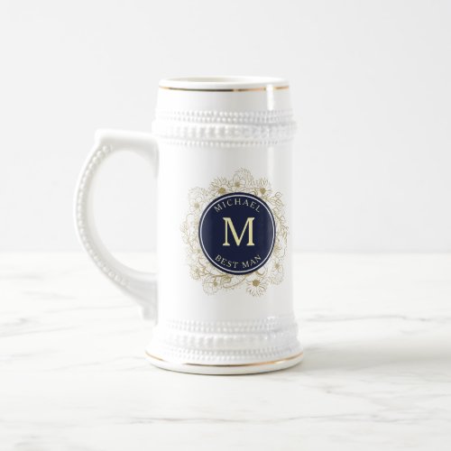 Elegant Best Man Beer Stein