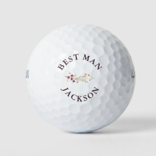 Elegant Best Man Groomsman Wedding Favor Golf Balls