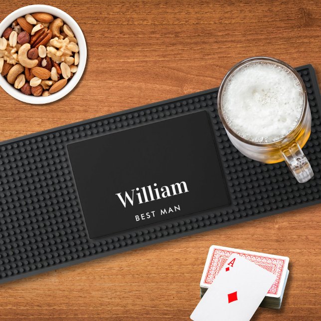 Elegant Best Man Wedding Bar Mat (Creator Uploaded)