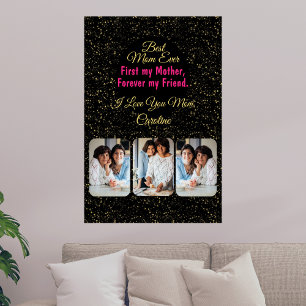 Elegant Best Mom Ever Keepsake Photo Mothers Day Poster