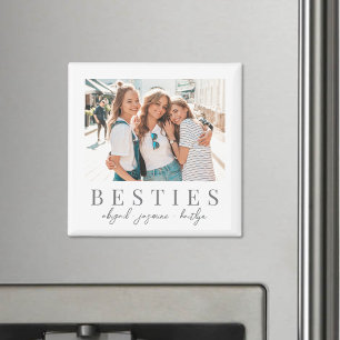 Elegant Besties Best Friend Photo Magnet