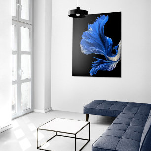 elegant betta fish Faux Wrapped Canvas Print
