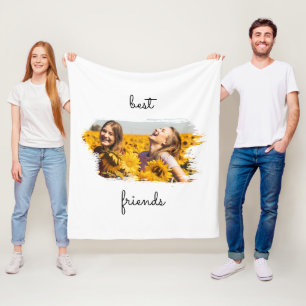 Elegant BFF Best Friends Forever Birthday Card Fleece Blanket