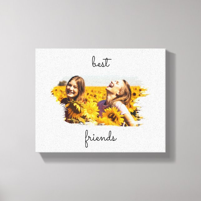 Elegant BFF Best Friends Forever Canvas Print (Front)