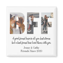 Elegant BFF Photo Collage Best Friend Chic Besties Magnet Elegant BFF Photo Collage Best Friend Chic Besties Magnet