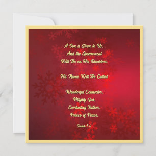Elegant Bible Religious Christian Christmas  Holiday Card