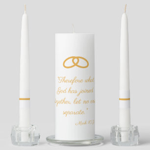 Elegant Bible Verse Unity Candle Set