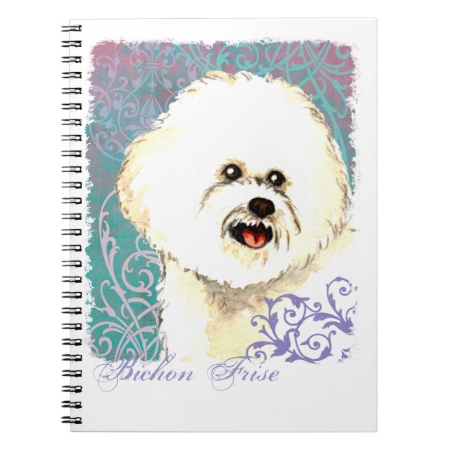 Elegant Bichon Frise Notebook (Front)