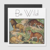 Elegant Big Cat Lions Tigers, Leopards Vintage (Front/Back)