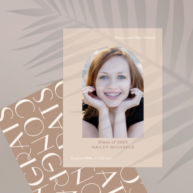 Elegant Big Type Photo Graduation Invitation (Creator Uploaded)