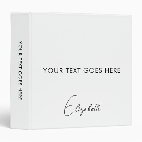 Elegant Binders Add Logo Text Here Script