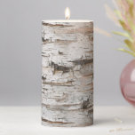 Elegant Birch Tree Abstract  Pillar Candle<br><div class="desc">Elegant Birch Tree Abstract Candle – A Unique Gift for Anniversaries, Weddings, and Special Celebrations Add a touch of nature to your home with this elegant birch tree pattern candle. Perfect for weddings, anniversaries, or birthdays, this abstract design brings a rustic yet modern charm to any space. Its warm glow...</div>