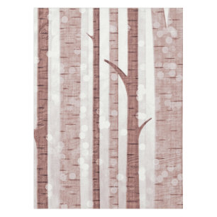 Elegant Birch Trees Forest Acrylic Artwork Tablecloth