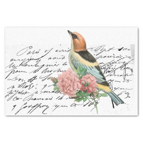Elegant Bird Ephemera Tissue Paper