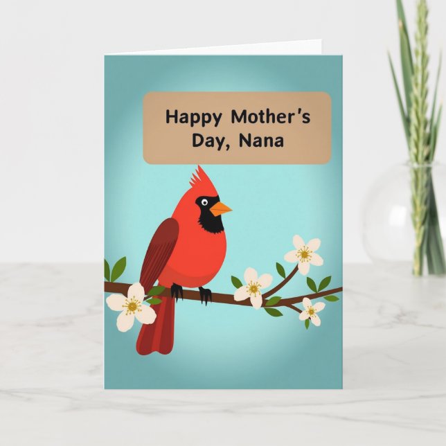 Elegant Bird Mothers Day Card (Front)