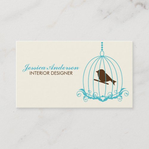 Elegant Birdcage Business Cards