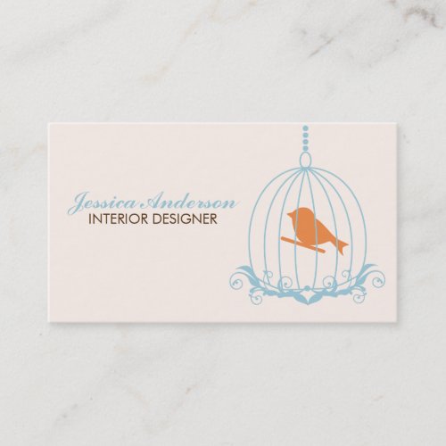 Elegant Birdcage Business Cards