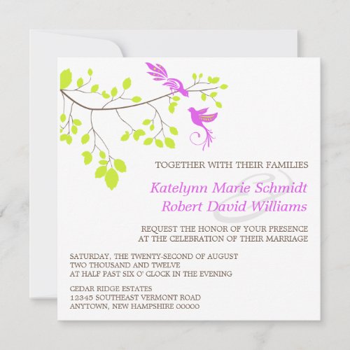 Violet Romance Wedding Invitations