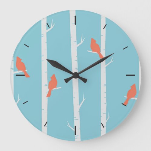 Elegant Birds on the Branches  Wall Clock