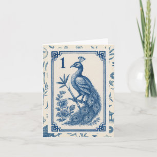 Elegant Birdy Bam Mah Jongg Note Cards